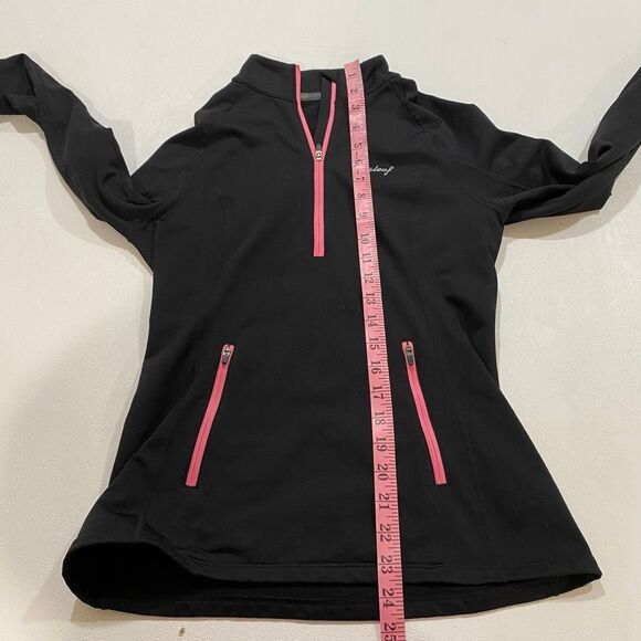 Baleaf Black Fleece Lined Quarter Zip Pullover with Pink Zippers Size S - Picture 5 of 8